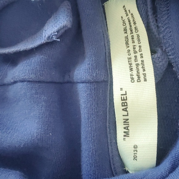 Off-white Purple and Neon Yellow Hoodie 100% cotton Size Medium - Picture 6 of 9